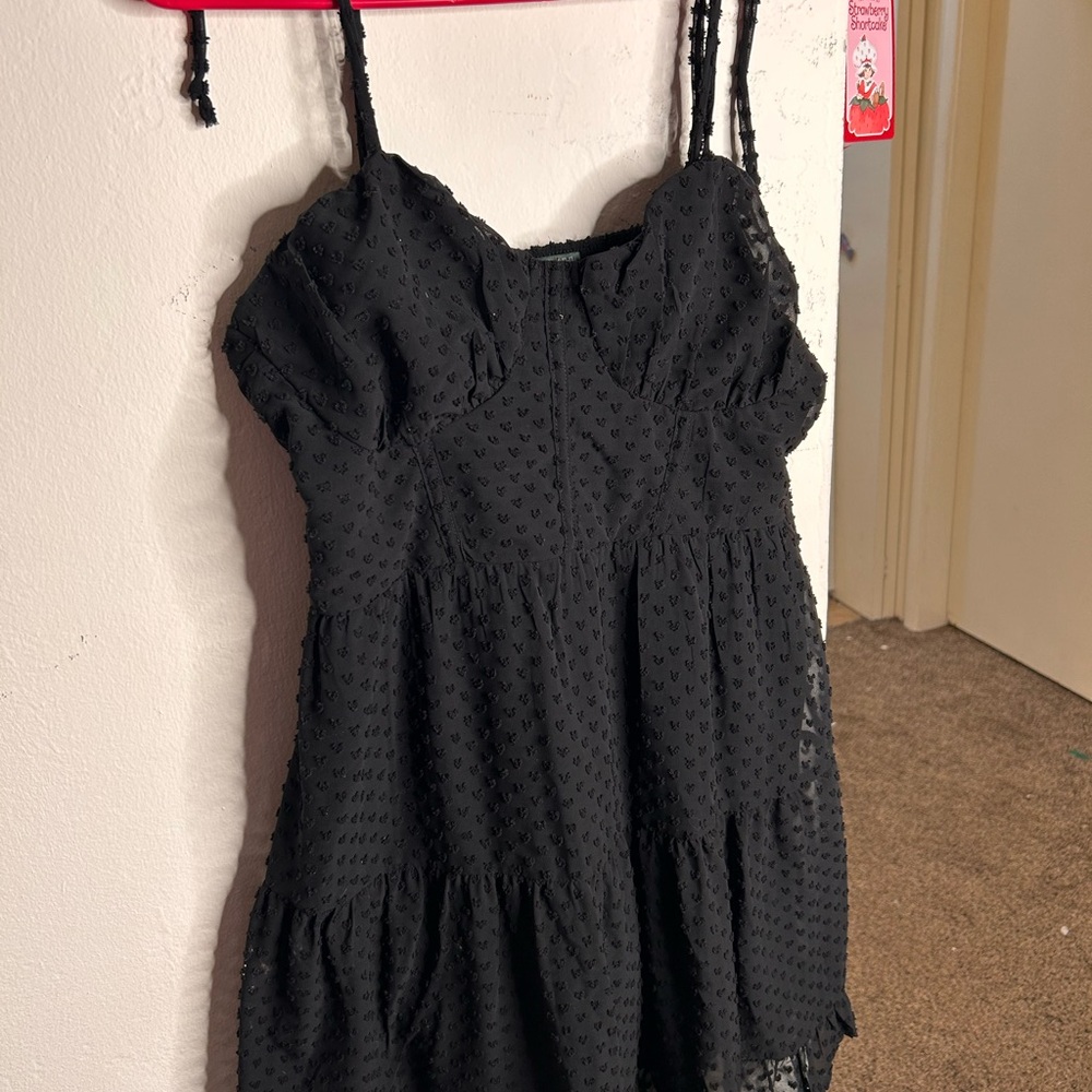 Wild Fable Textured Black Dress
